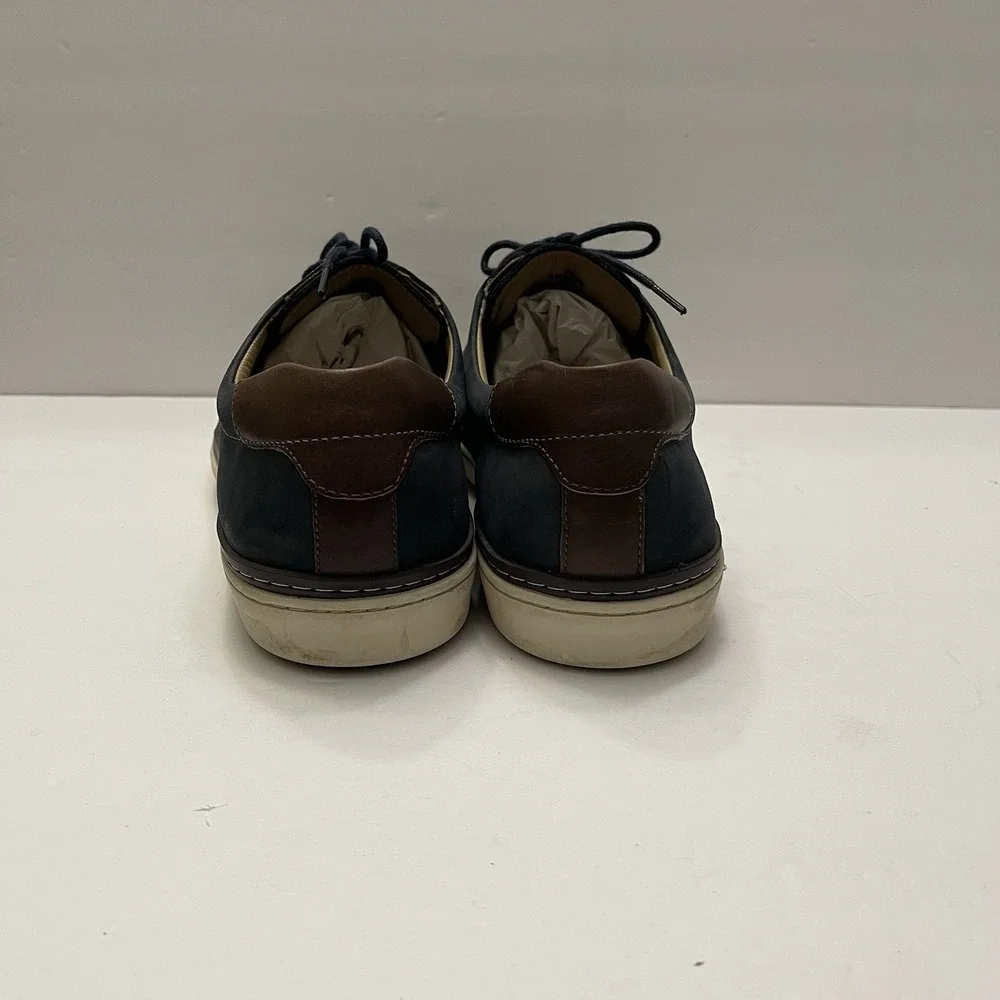Johnston & Murphy McGuffey Plain Toe Navy Oiled‎ Full Grain Men's Shoe 10.5
